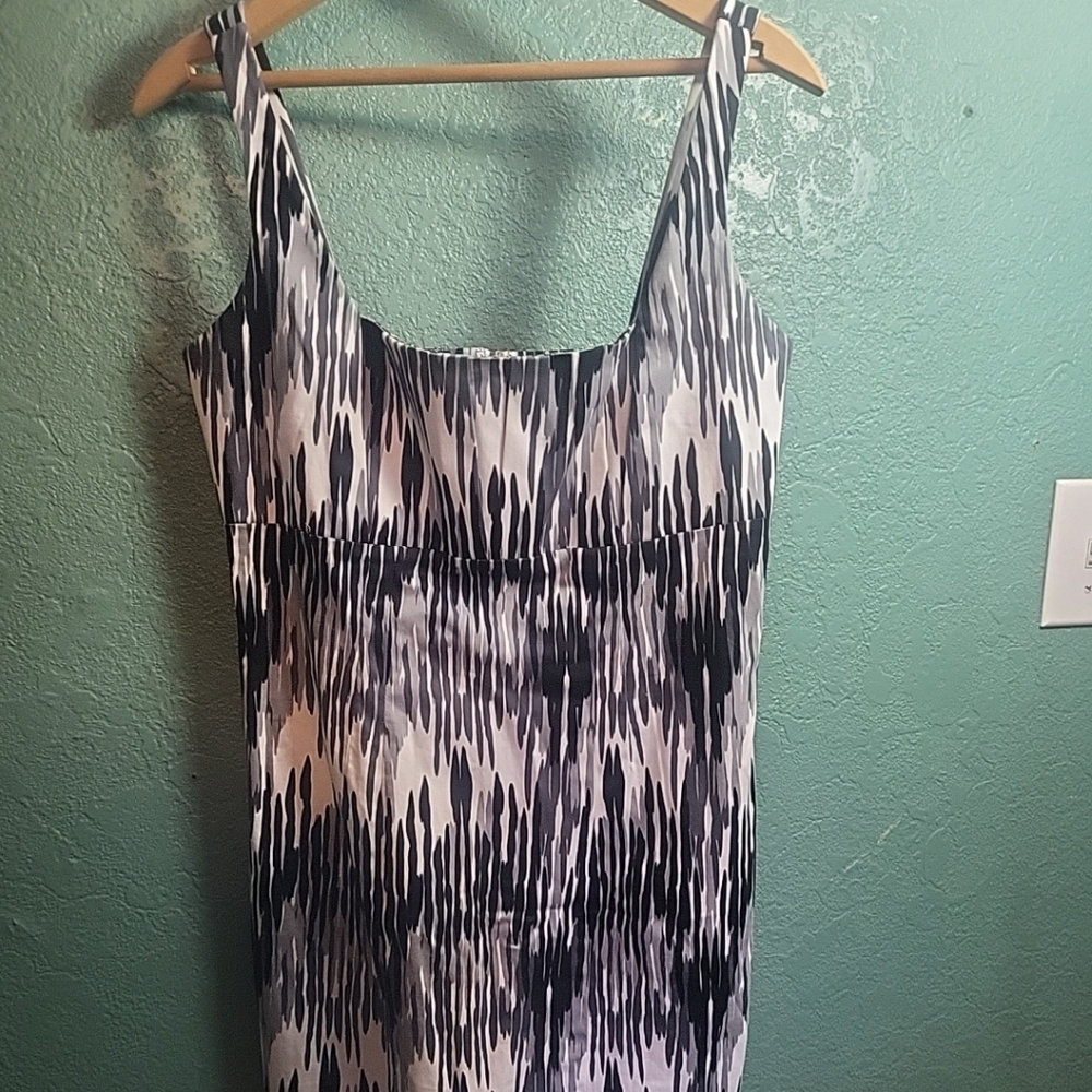 Calvin Klein Black & White Sleeveless Dress Size 6 Spring Summer EUC
